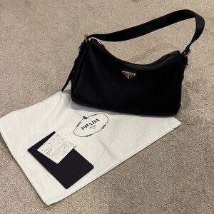 Prada Elegant Black Shoulder Bag